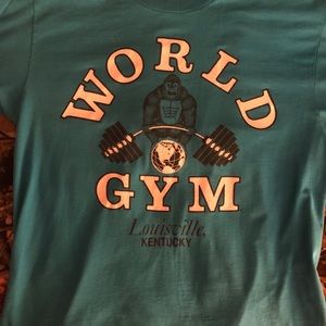 Vintage World Gym T Shirt